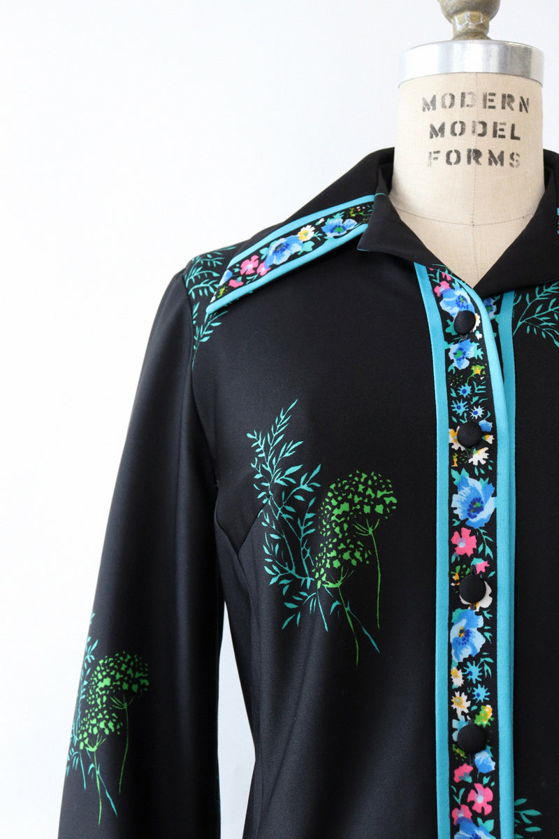 Busse Technicolor Floral Dress L