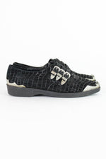 Metal Tip Creeper Style Buckle Flats 5.5
