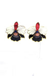 Orchid Enamel Earrings