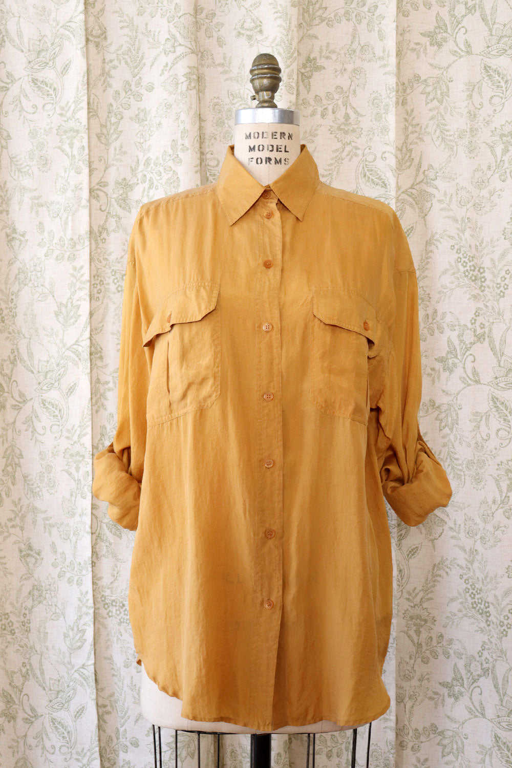 Sara Maize Silk Blouse M/L