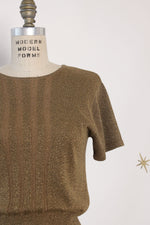 Pendleton Metallic Knit Sweater Tee XS-M