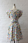 Paris Print Dress XS-M