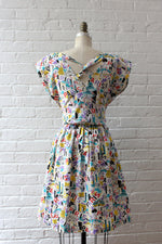 Paris Print Dress XS-M