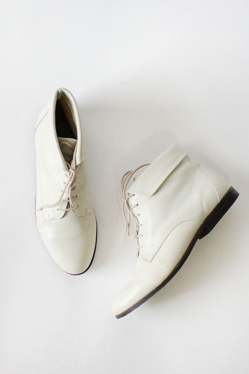 Cream Ankle Boots 7