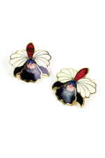 Orchid Enamel Earrings