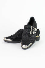Metal Tip Creeper Style Buckle Flats 5.5