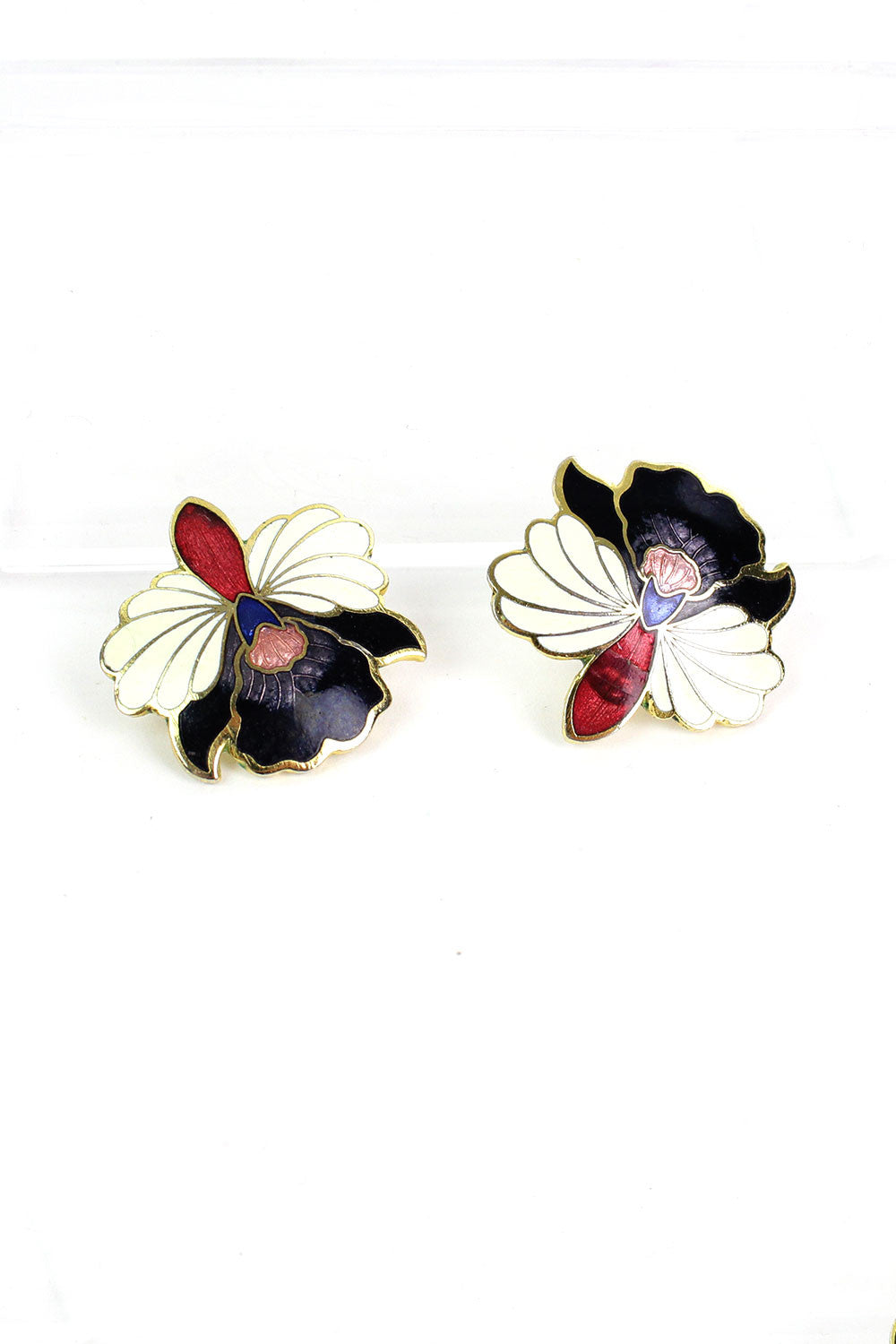 Orchid Enamel Earrings