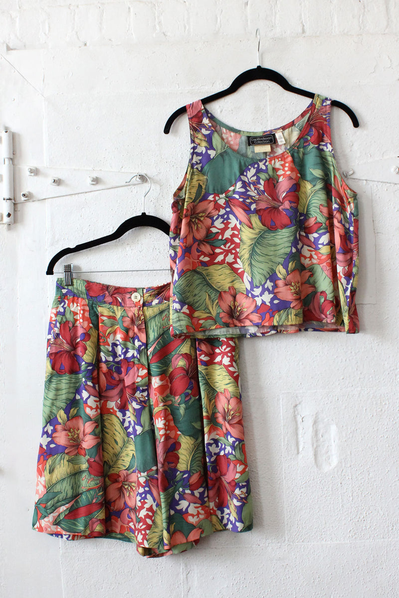 Tropical Lily Shorts Set M/L