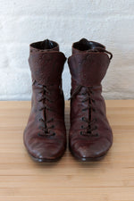 Crest Cocoa Leather Lace-up Boots 7.5