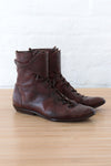 Crest Cocoa Leather Lace-up Boots 7.5