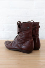 Crest Cocoa Leather Lace-up Boots 7.5