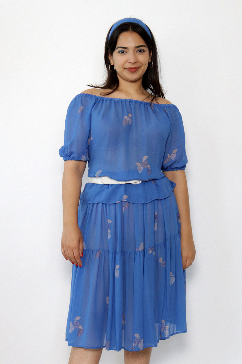 Strawberry Fields Sheer Chiffon 3pc Set L