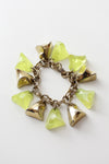 Brass & Lime Organic Charm Bracelet