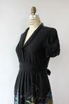 Crane Print 70s Floral Dress XS-M