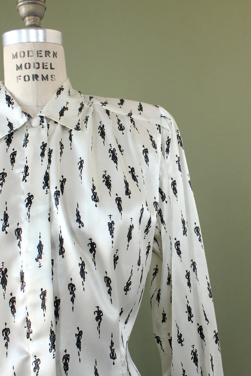 Notations People Print Blouse M/L