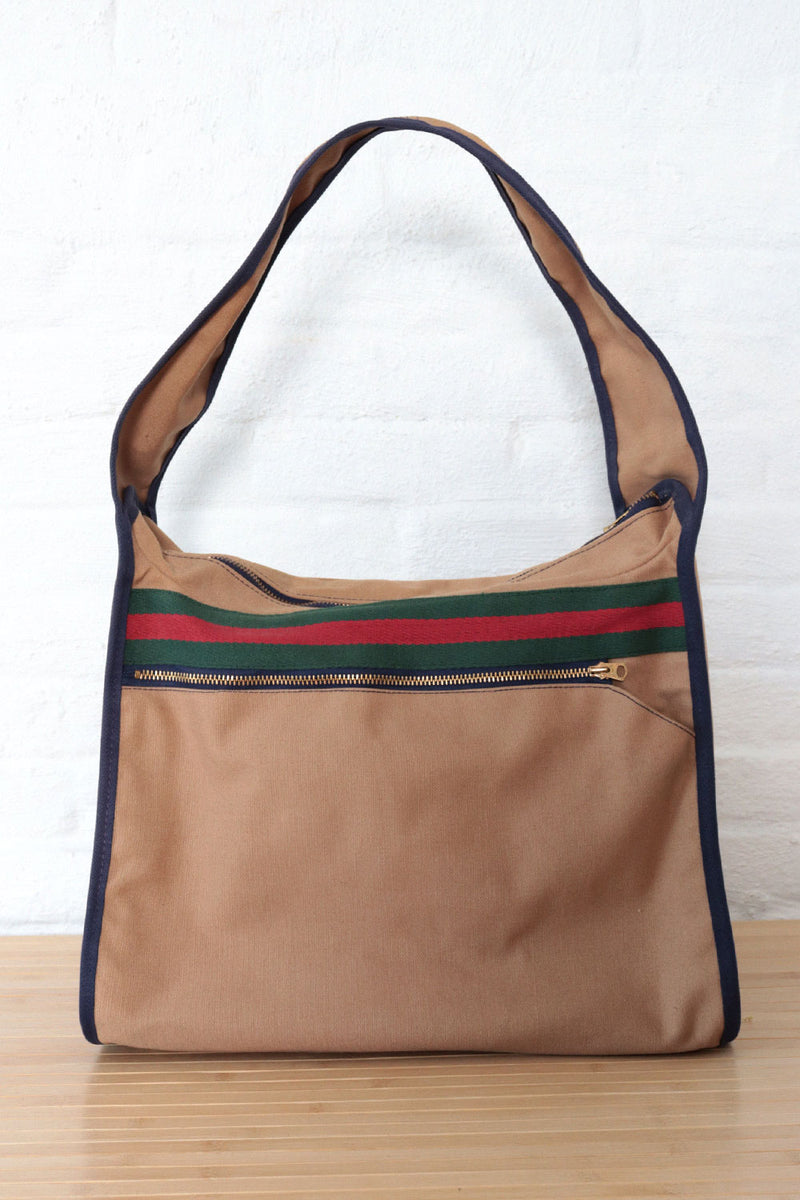 Sporty XL Canvas Stripe Tote