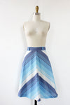 Shades of Blue Chevron Skirt S