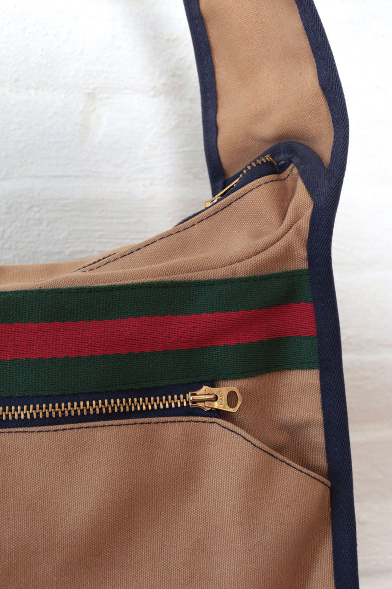 Sporty XL Canvas Stripe Tote