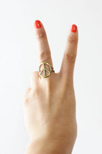 Brass Peace Ring