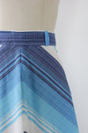 Shades of Blue Chevron Skirt S