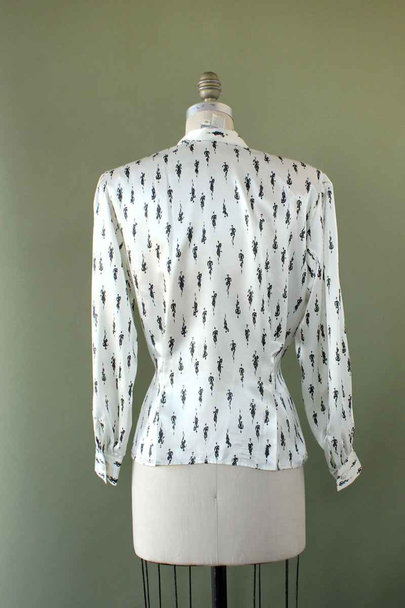 Notations People Print Blouse M/L