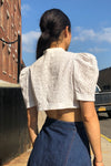 White Eyelet Bolero XS/S