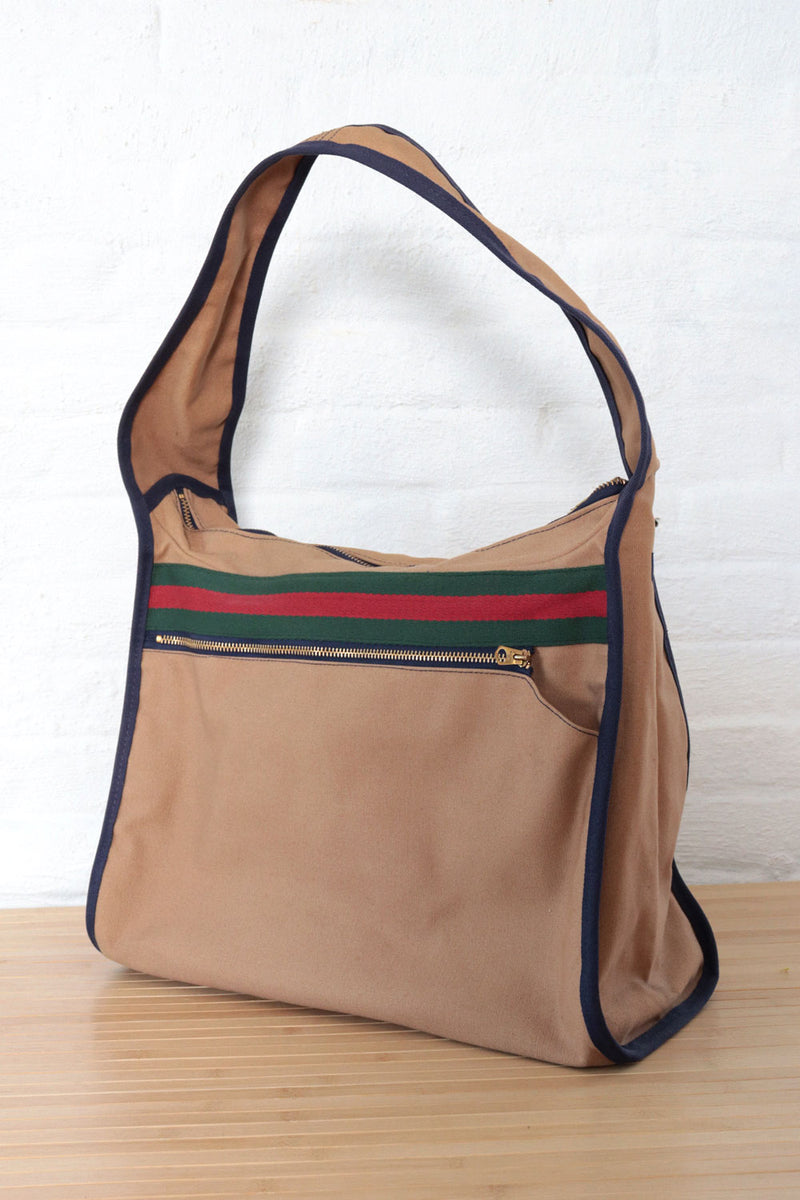 Sporty XL Canvas Stripe Tote
