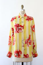 Silk Wallpaper Blouse M/L