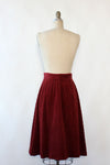 Merlot Wide Wale Cord Skirt M