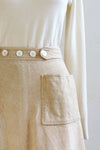 Peck & Peck Cream Wrap Skirt S/M