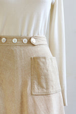 Peck & Peck Cream Wrap Skirt S/M