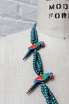 Aqua Parrot Beaded Necklace