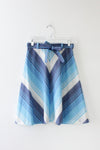 Shades of Blue Chevron Skirt S