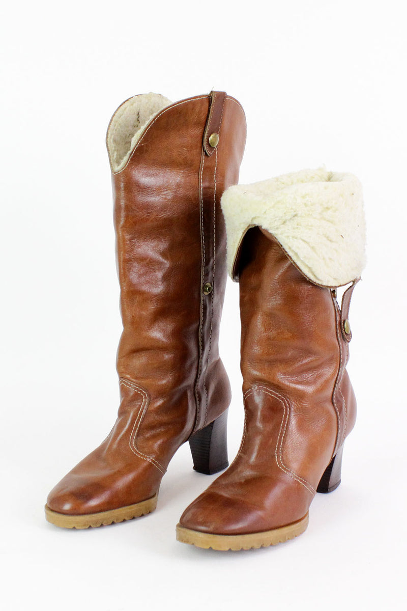 Heeled Sherpa Boots 8