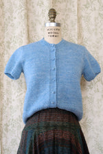 Sky Blue Short Sleeve Cardigan S-S/M