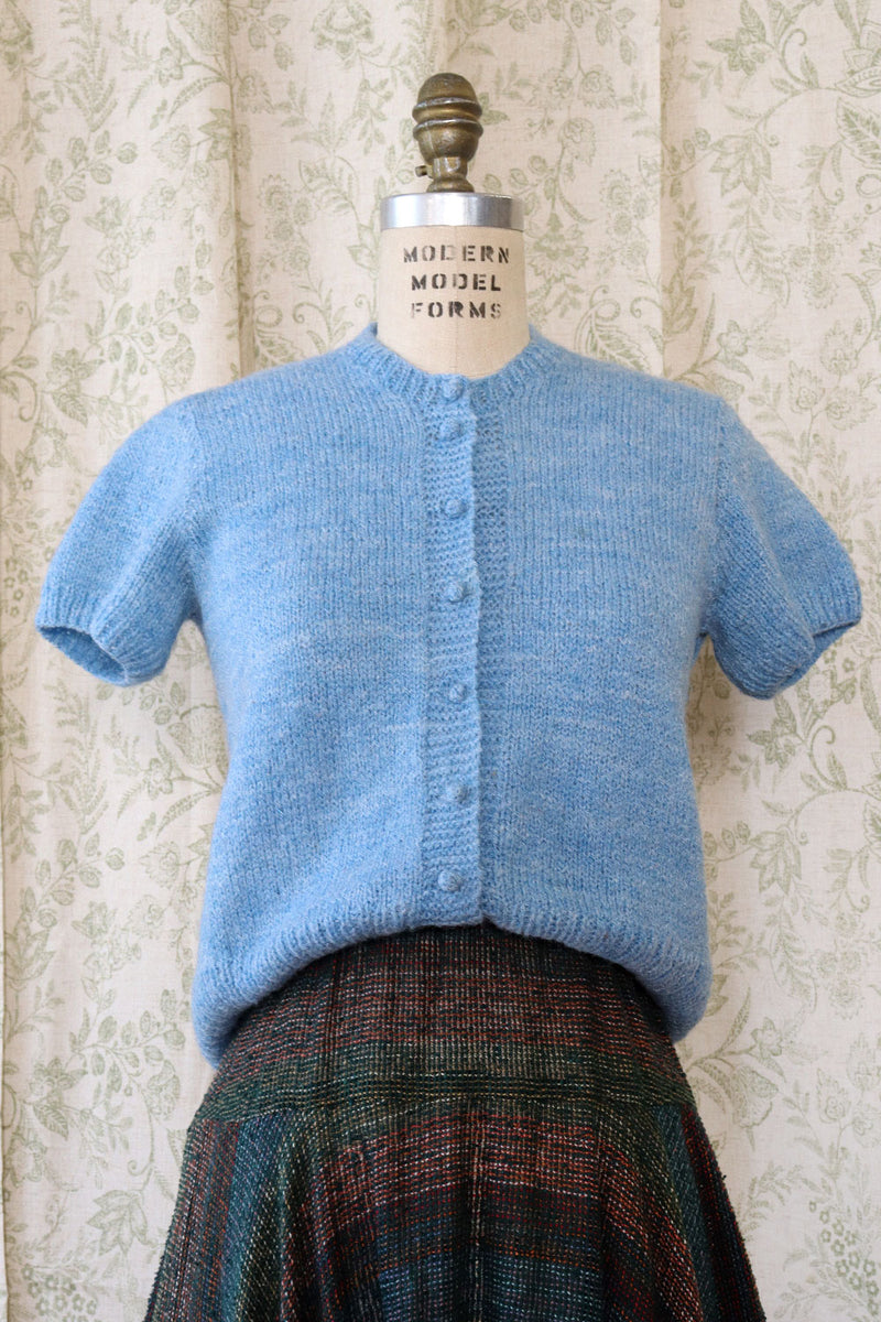 Sky Blue Short Sleeve Cardigan S-S/M