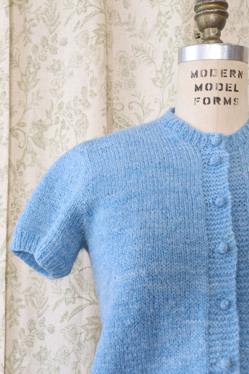 Sky Blue Short Sleeve Cardigan S-S/M