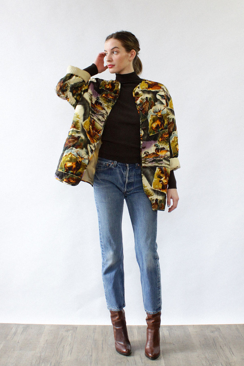 Silk Lake Scene Jacket M/L