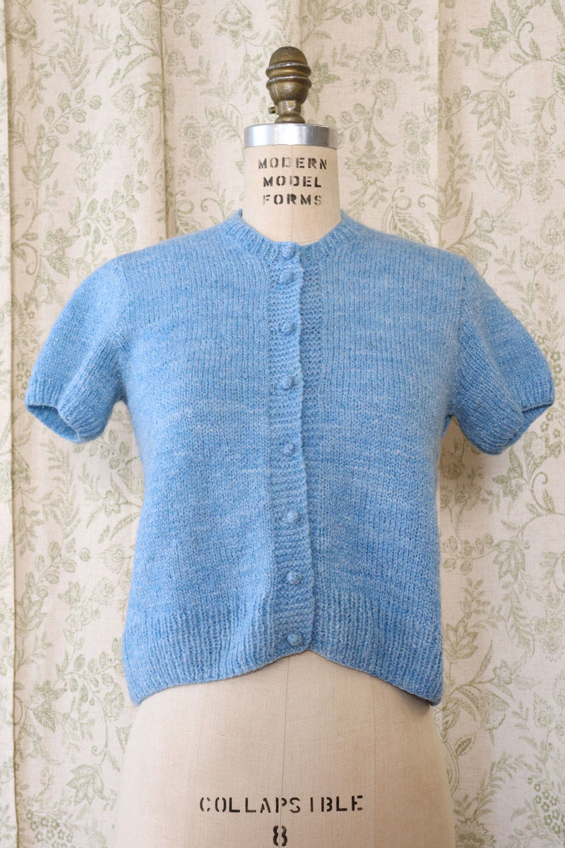 Sky Blue Short Sleeve Cardigan S-S/M