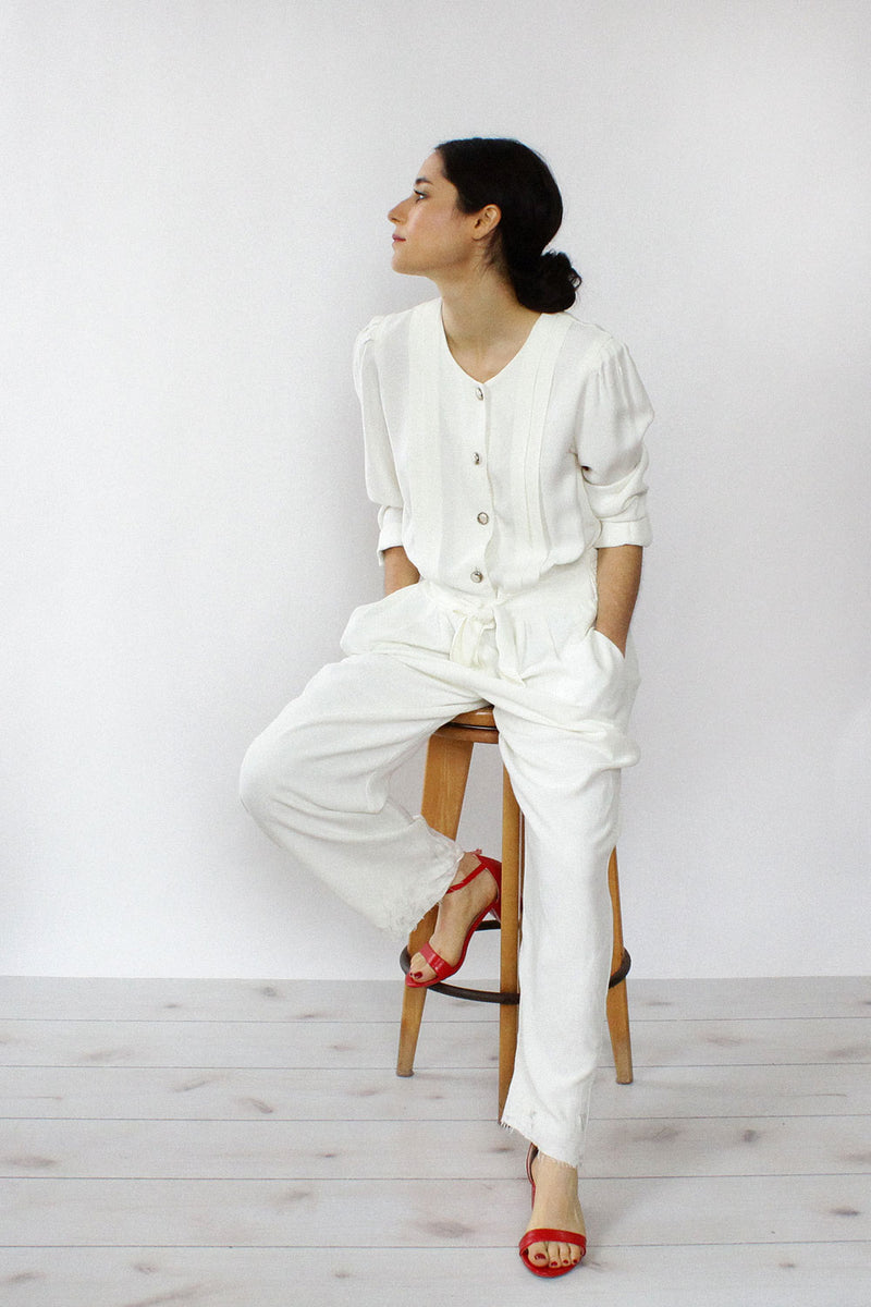 Cool Cream Jumpsuit M