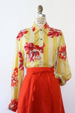 Silk Wallpaper Blouse M/L