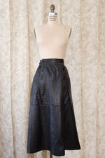 Baltrik Croc Embossed Leather Skirt M