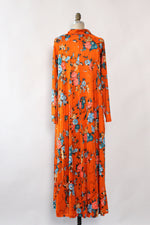 Skylar Tangerine Teal Bird Caftan S-L