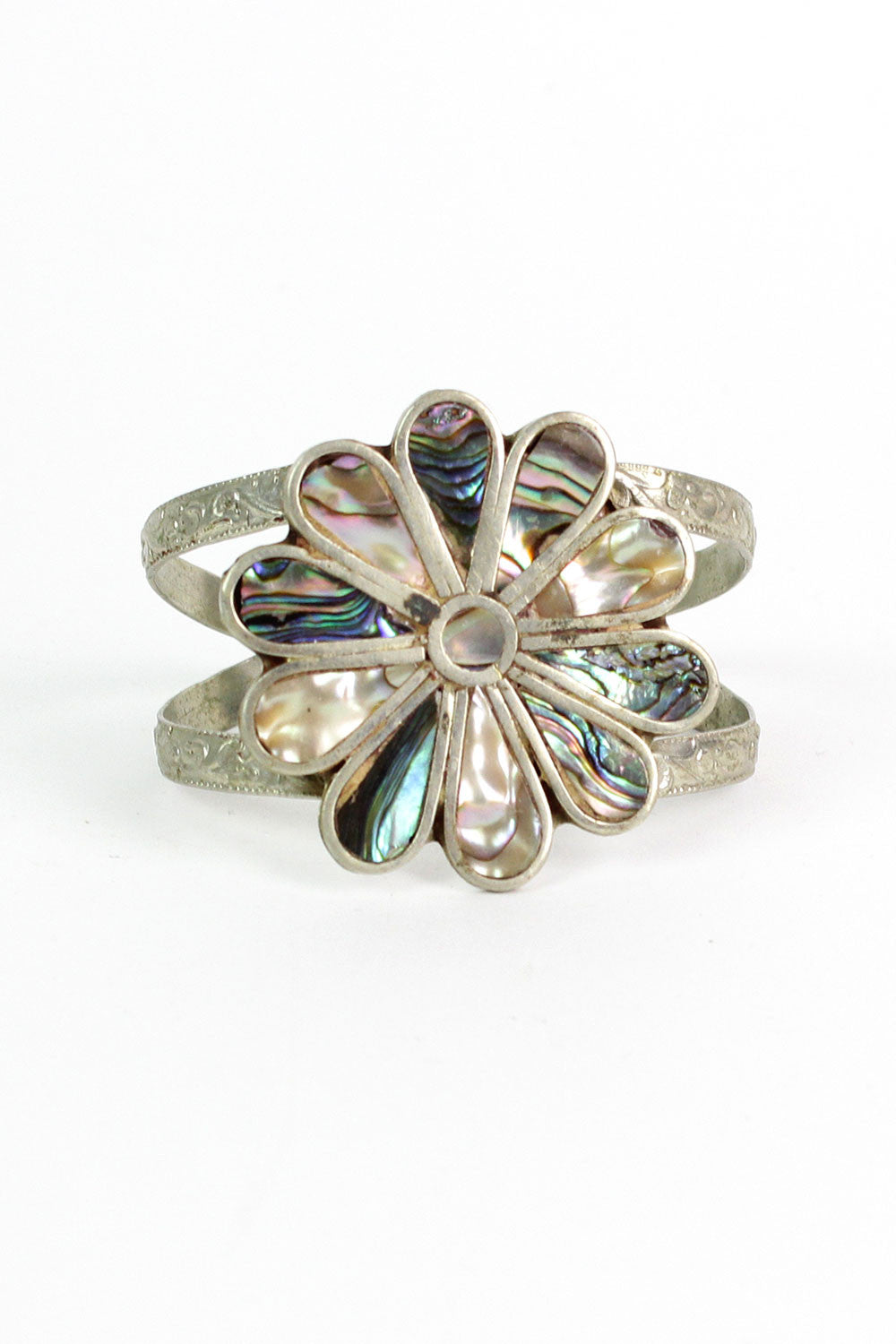 Abalone Flower Cuff