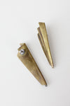 Paper Plane Brass Earrings