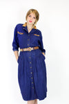 Dark Denim Button Dress S/M
