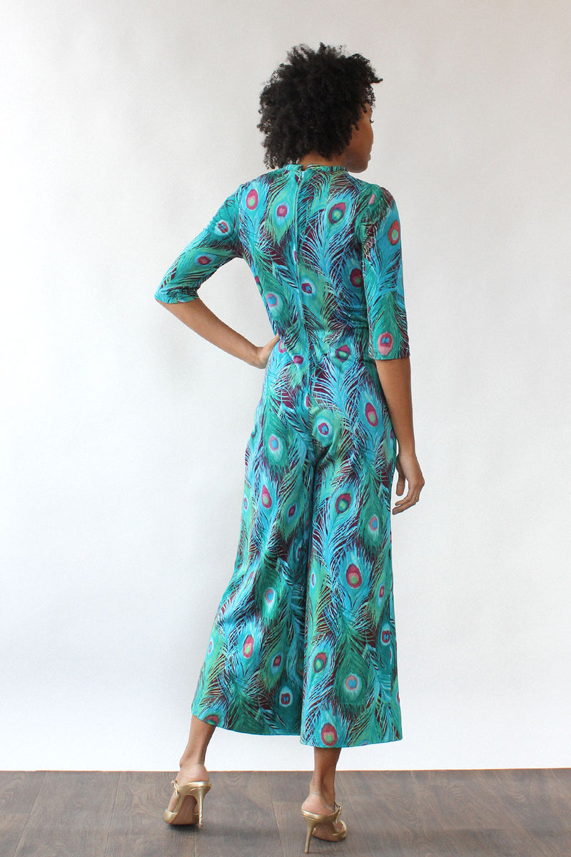 Peacock Flare Jumpsuit XS-M