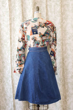Bottoms Up Denim Wrap Skirt M/L