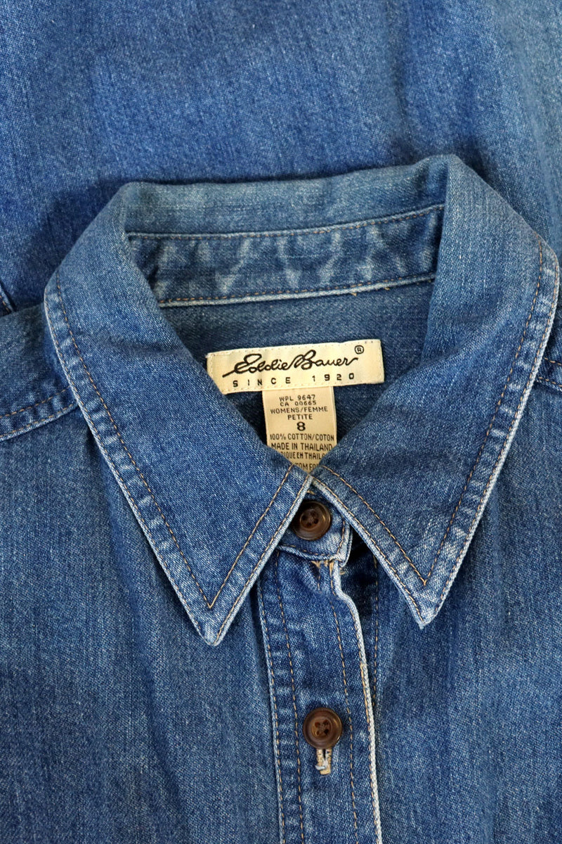 Eddie Bauer Denim Flare Shirtdress S/M