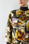 Silk Lake Scene Jacket M/L